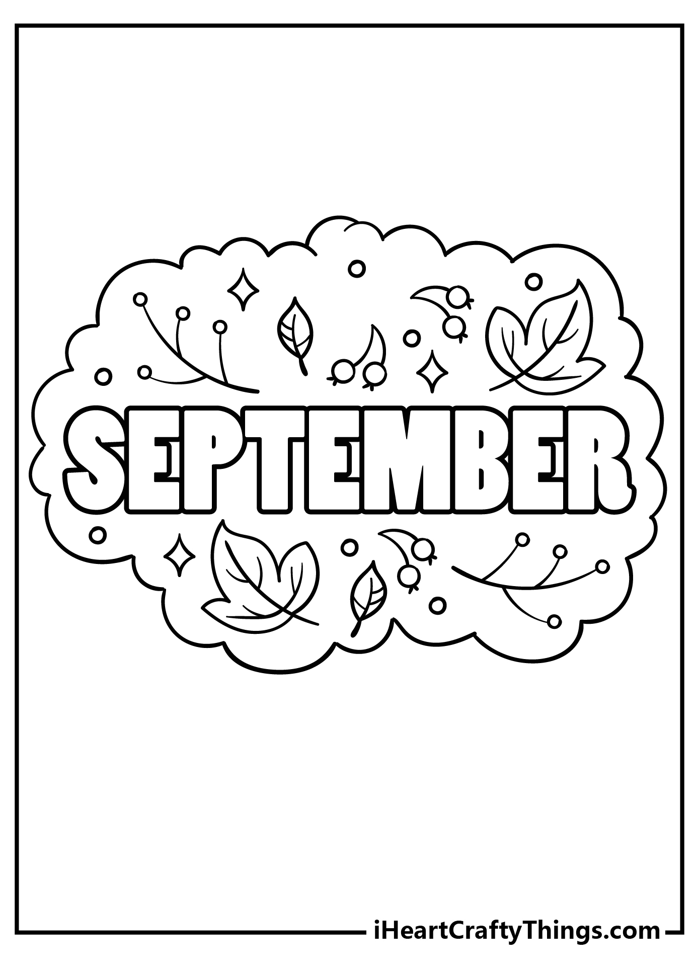 September coloring pages free printables