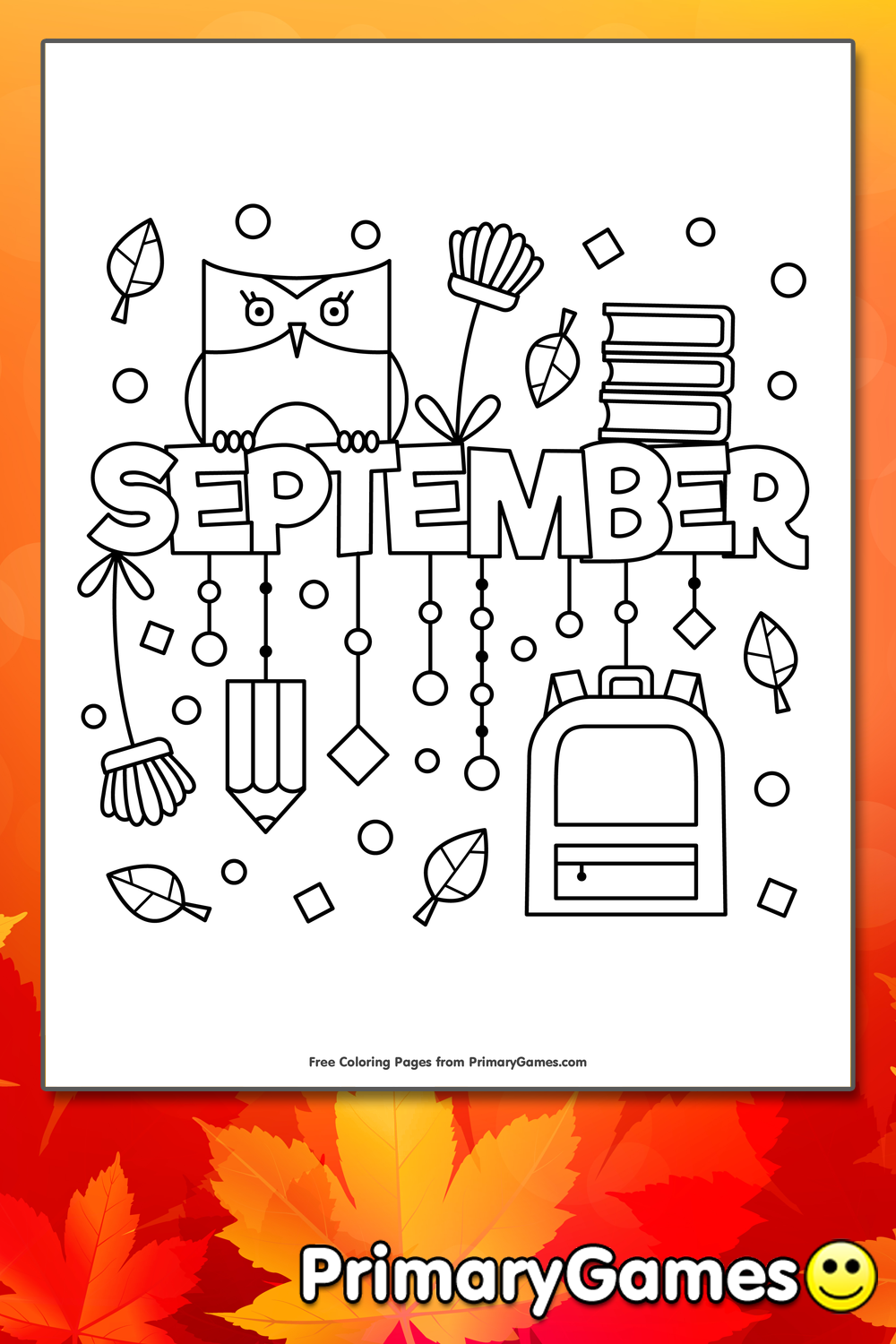 September coloring page â free printable pdf from