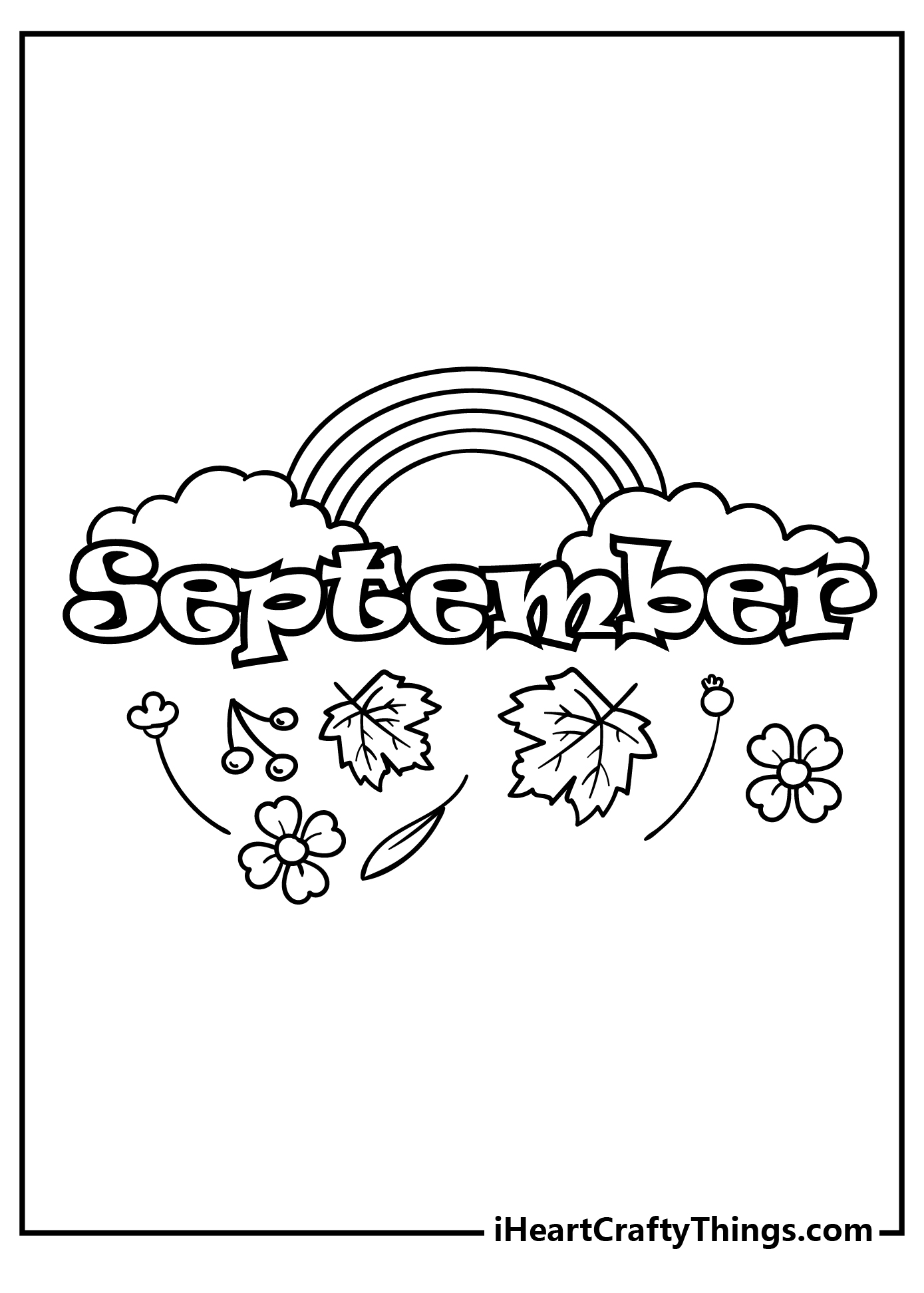 September coloring pages free printables
