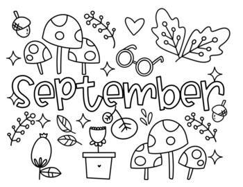 September coloring page septiembre hoja para colorear by teaching tutifruti