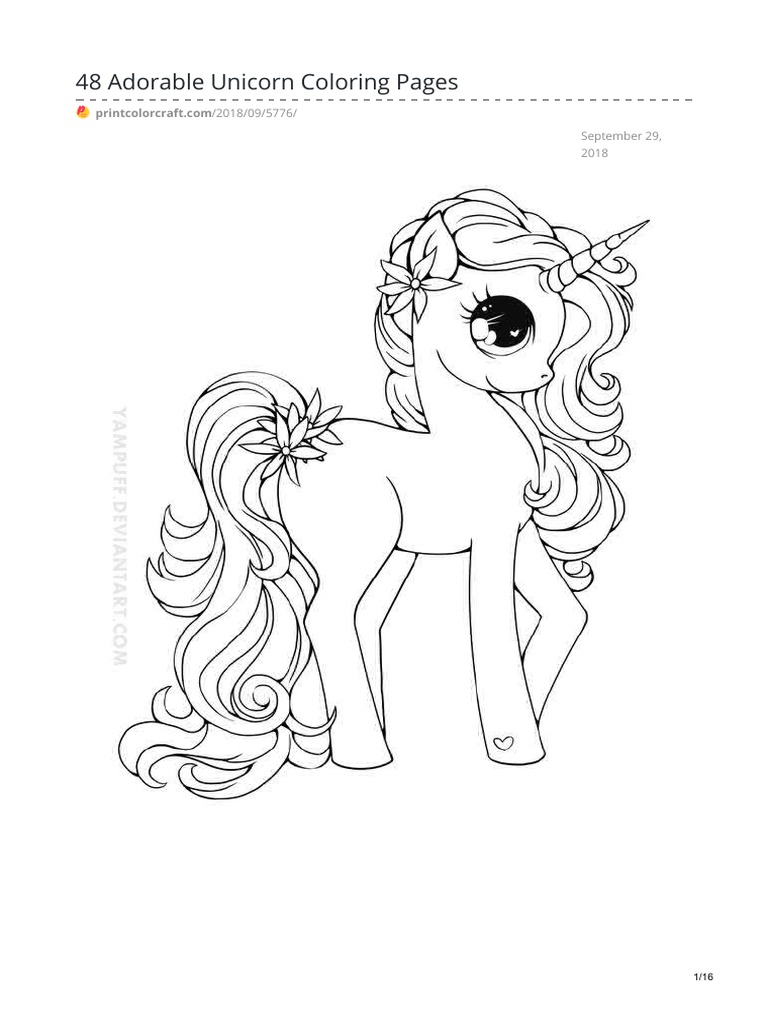 Adorable unicorn coloring pages pdf pdf unicorn
