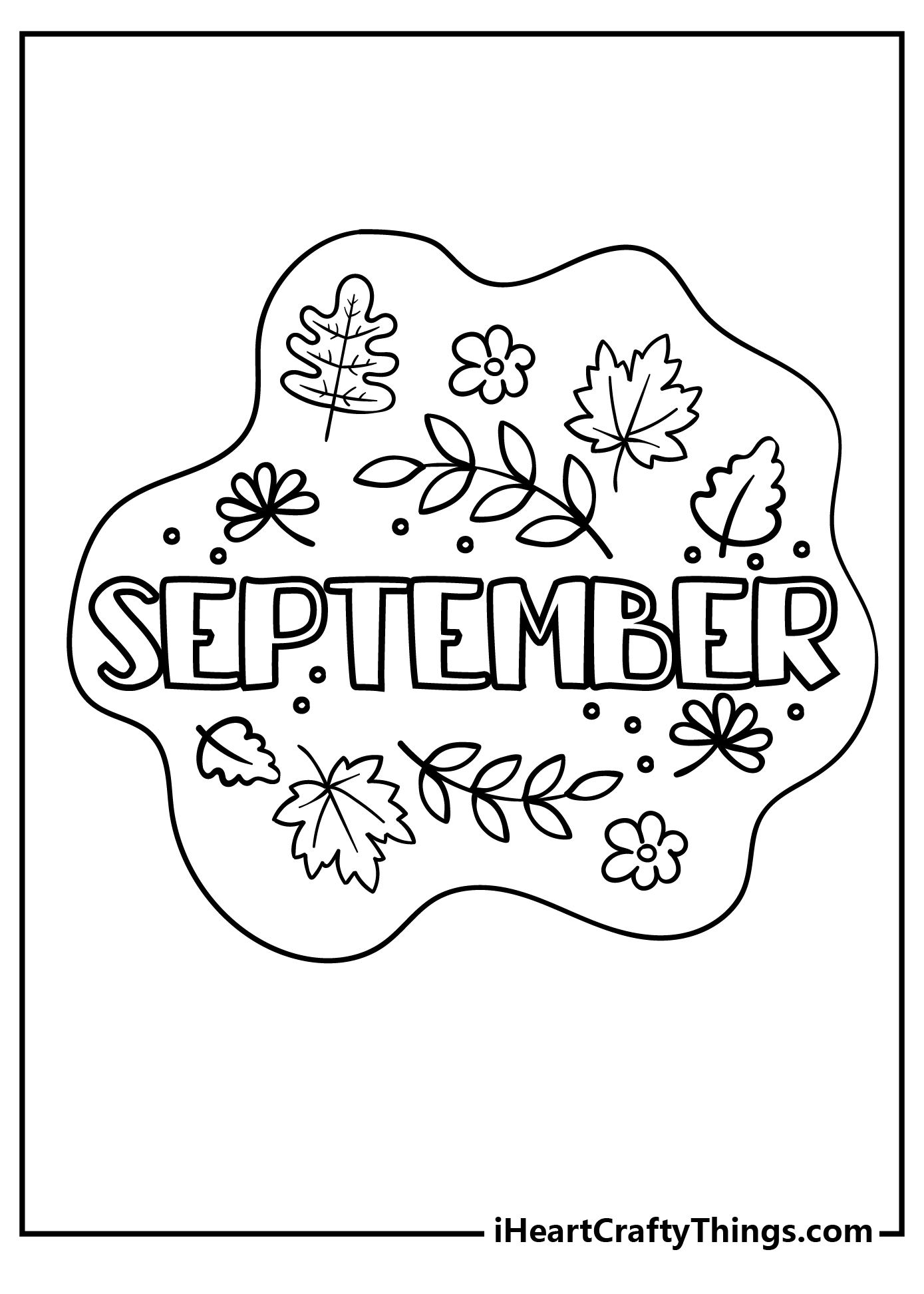 September coloring pages free printables