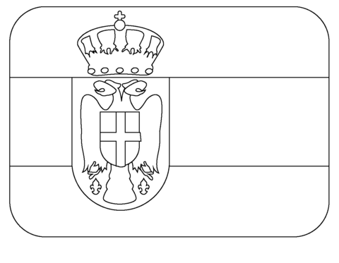 Flag of serbia emoji coloring page free printable coloring pages