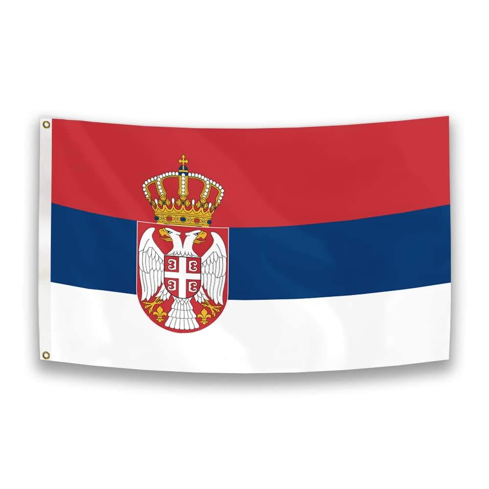 Stemiks serbia flag x ft xcm polyester with eyelets and double stitched buy online at best price in u