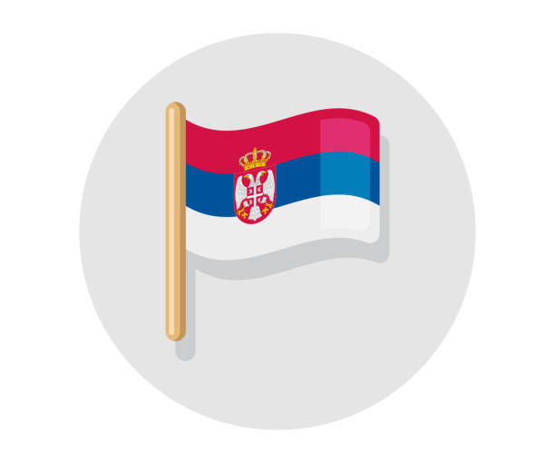 Serbia flag isolated patriotism stock photos pictures royalty