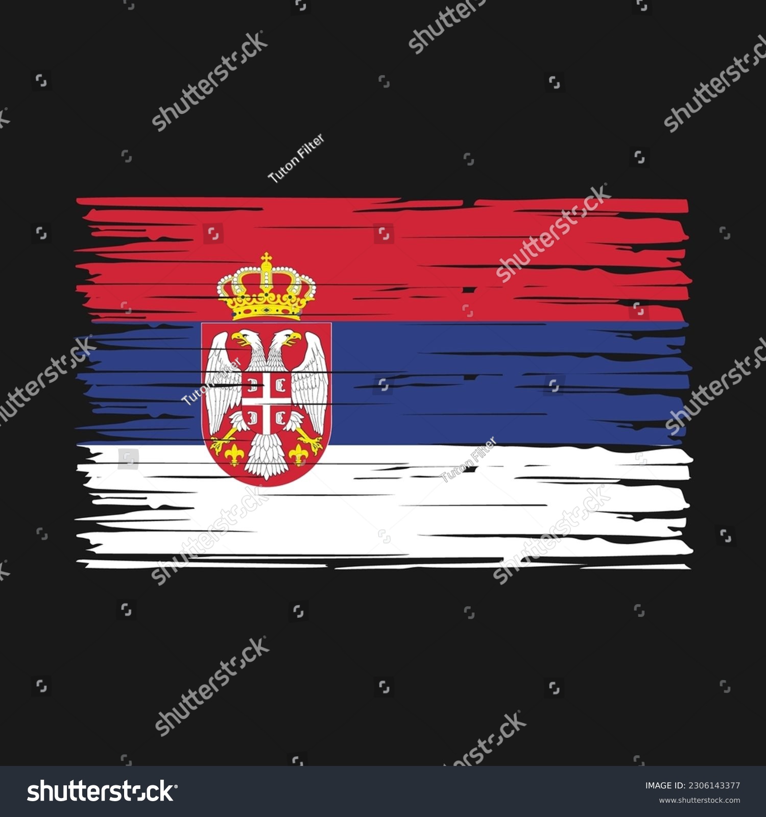 Serbia flag image over royalty