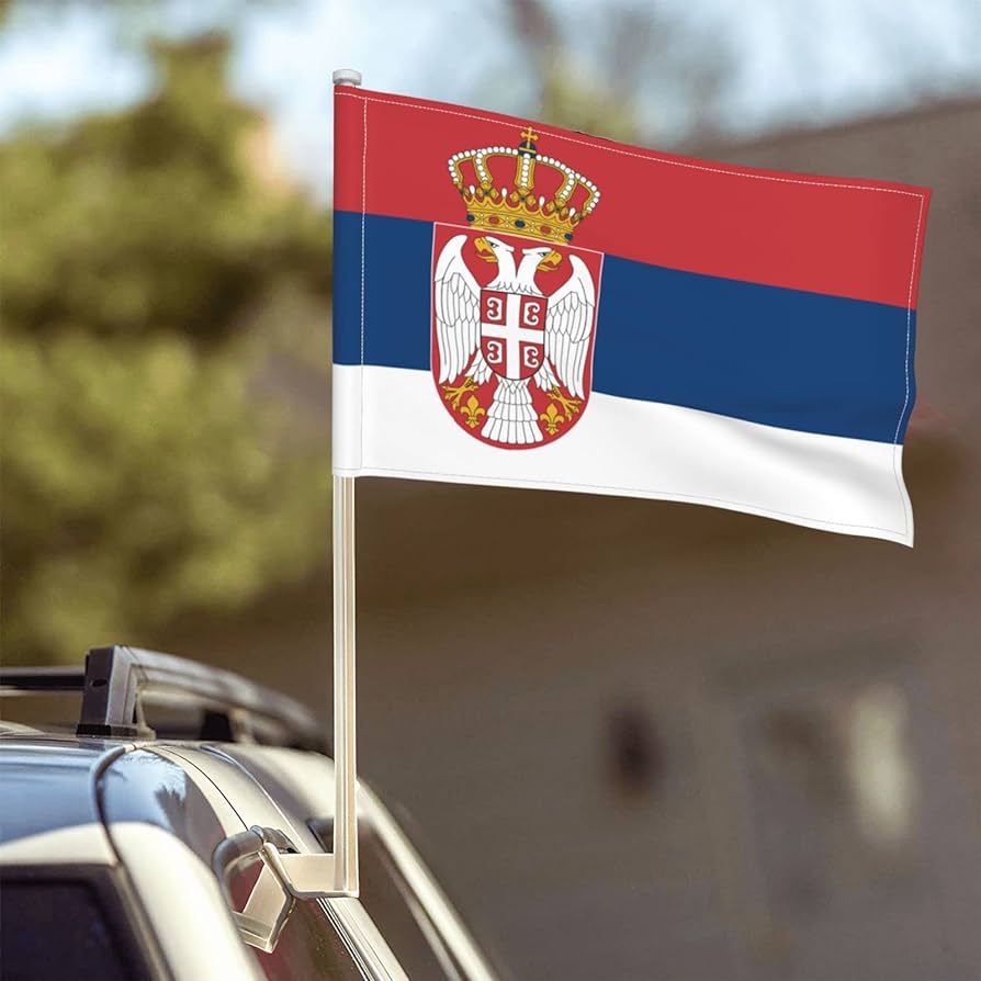 Serbian flag car flag x inch banner decorative flag outdoor flag car decorative national flag patio lawn garden