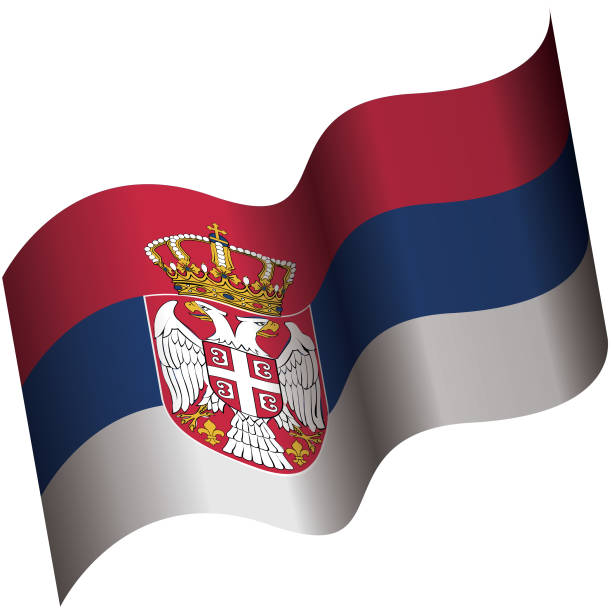 Serbian flag stock photos pictures royalty