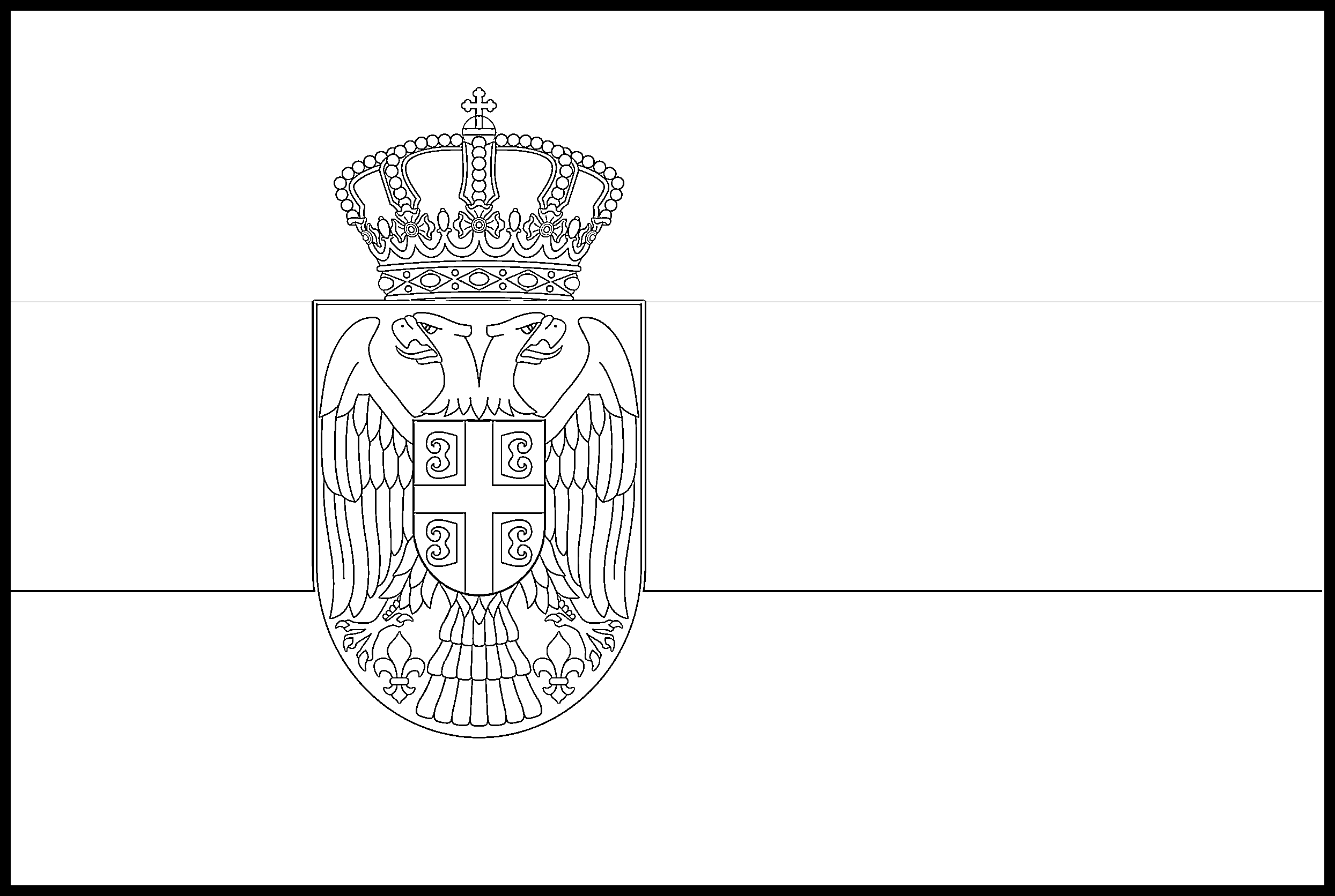 Serbia flag colouring page â flags web