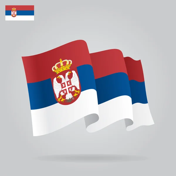 Serbian flag vector images