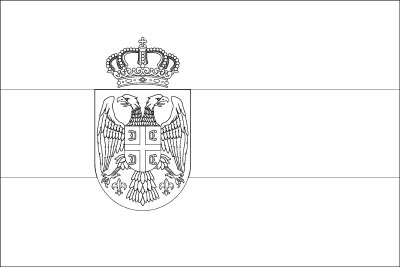 Coloring page for the flag of serbia