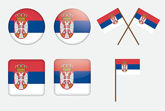 Serbia badge flag png vector psd and clipart with transparent background for free download