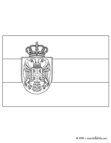 Flag of serbia coloring pages