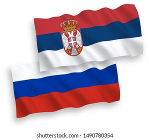 National vector fabric wave flags serbia stock vector royalty free