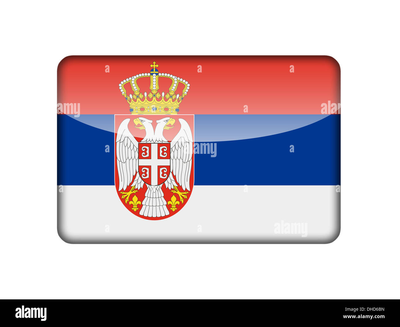 Serbian flag cut out stock images pictures