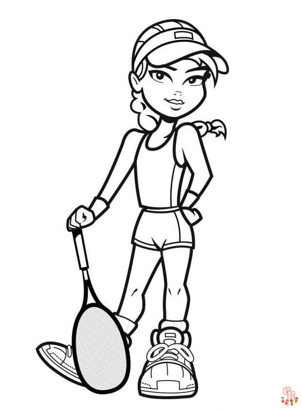 Prinable tennis coloring pages free for kids and adults