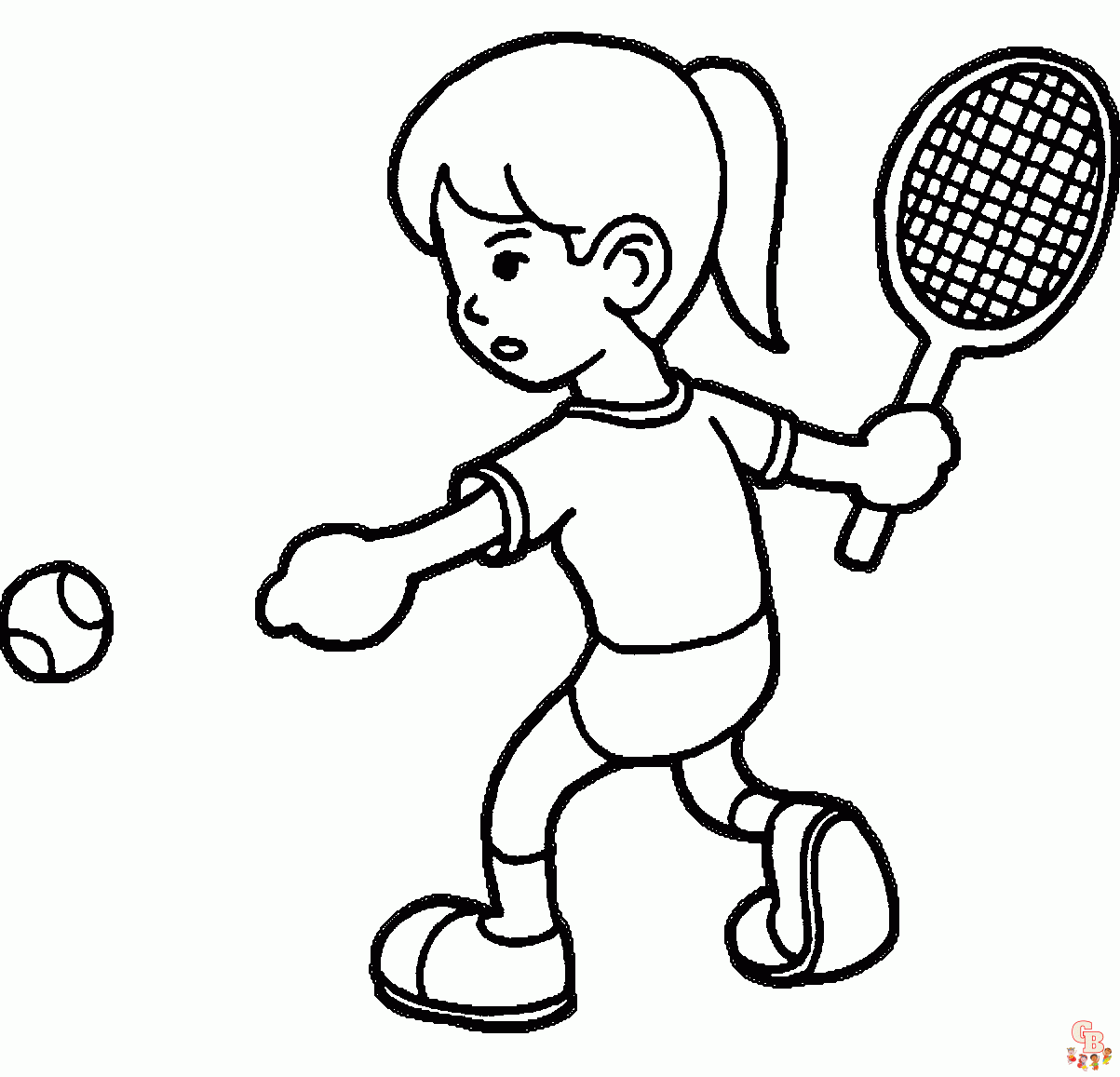 Prinable tennis coloring pages free for kids and adults