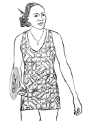 Serena williams coloring page free printable coloring pages