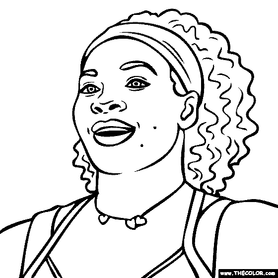 Serena willias coloring page