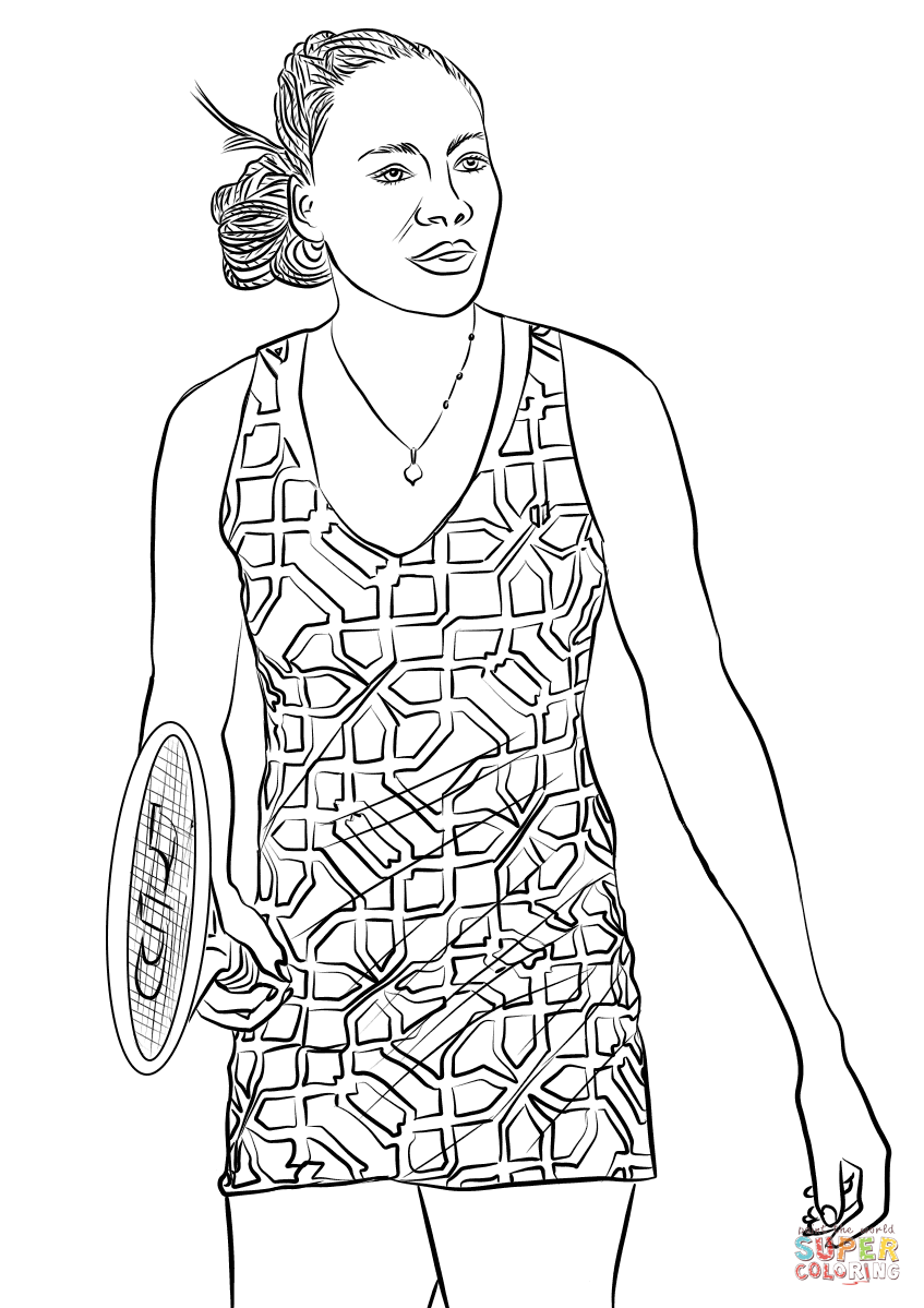 Venus williams coloring page free printable coloring pages
