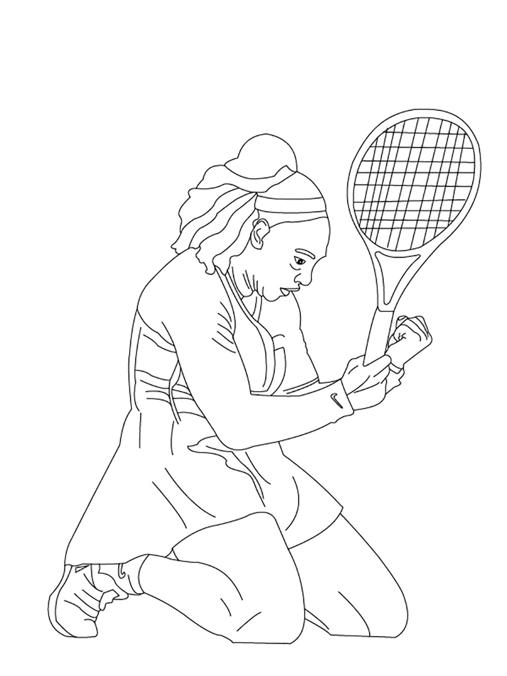 Serena williams coloring pages