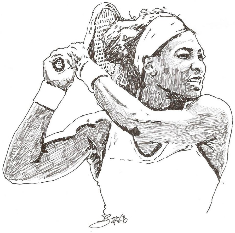 Serena williams coloring page coloring pages drawings color