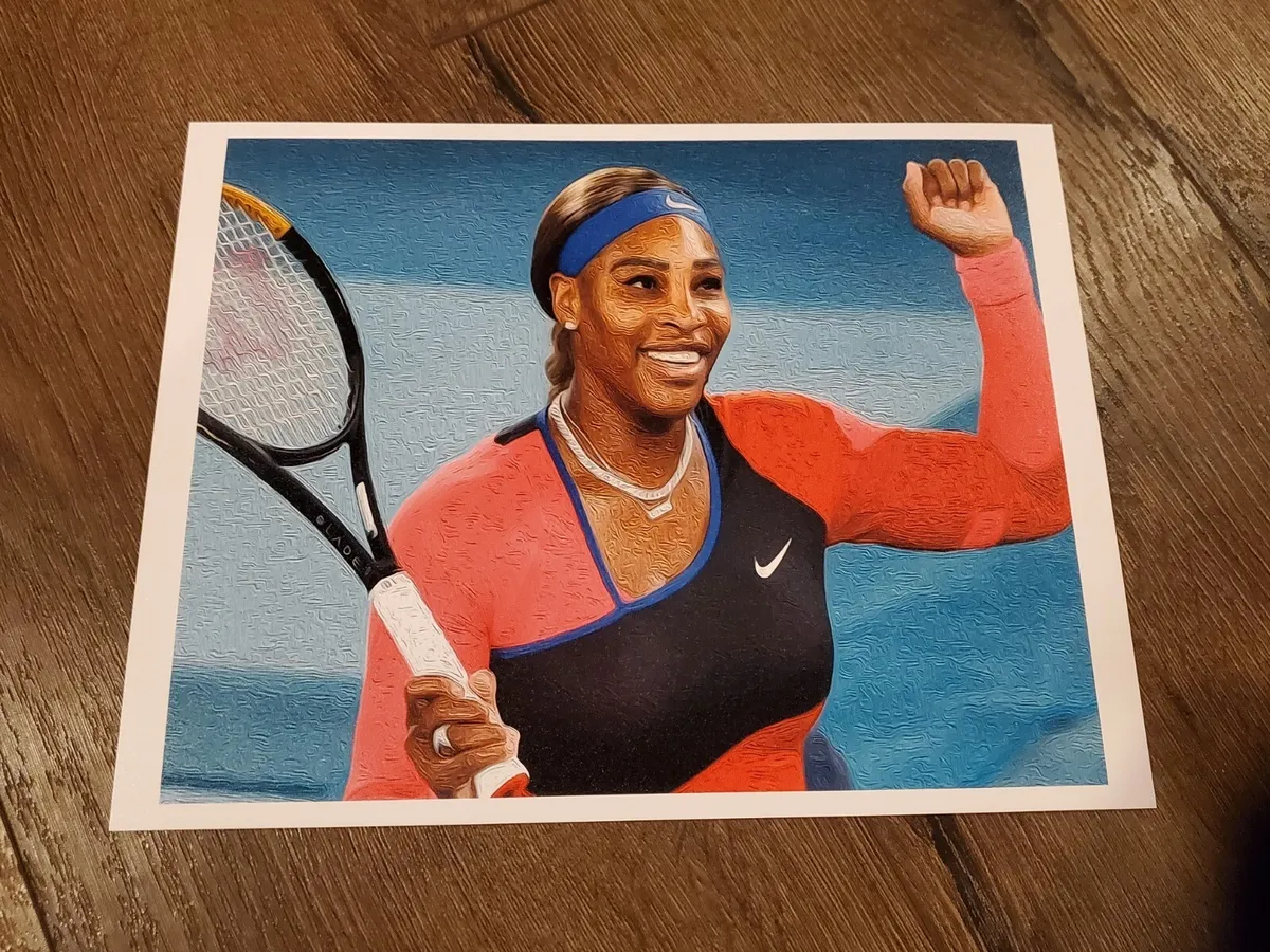 Serena williams art print photo rare x poster wimbledon tennis