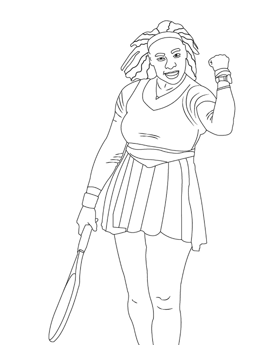 Serena williams coloring pages