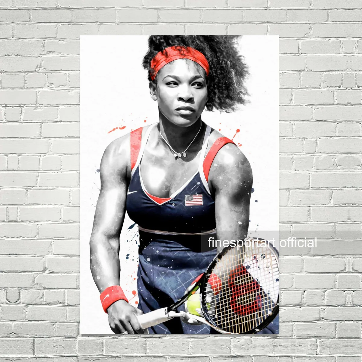 Serena williams poster tennis print sports wall art