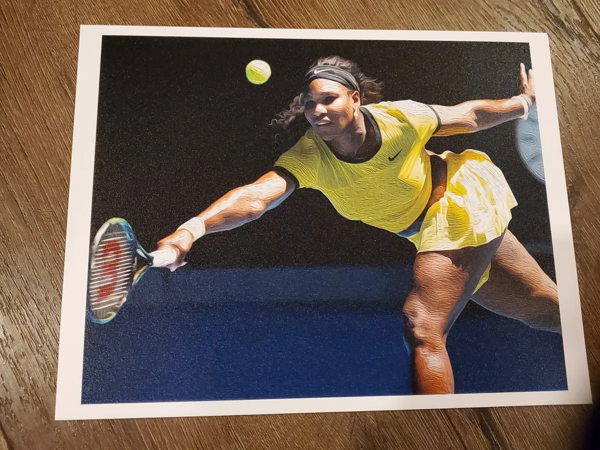 Serena williams art print photo rare x poster wimbledon tennis