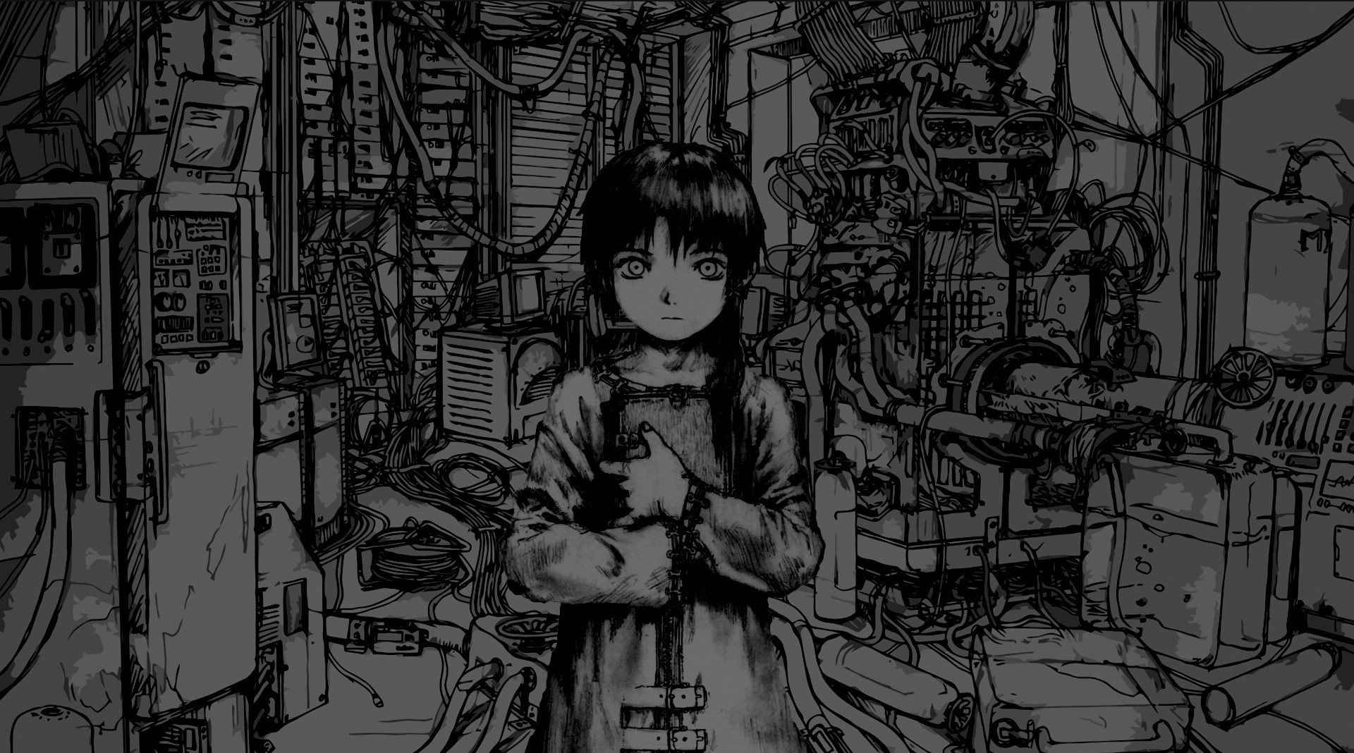 Serial Experiments Lain anime series cyberpunk horror sci-fi drama 1sel  wallpaper, 1920x1080, 628790