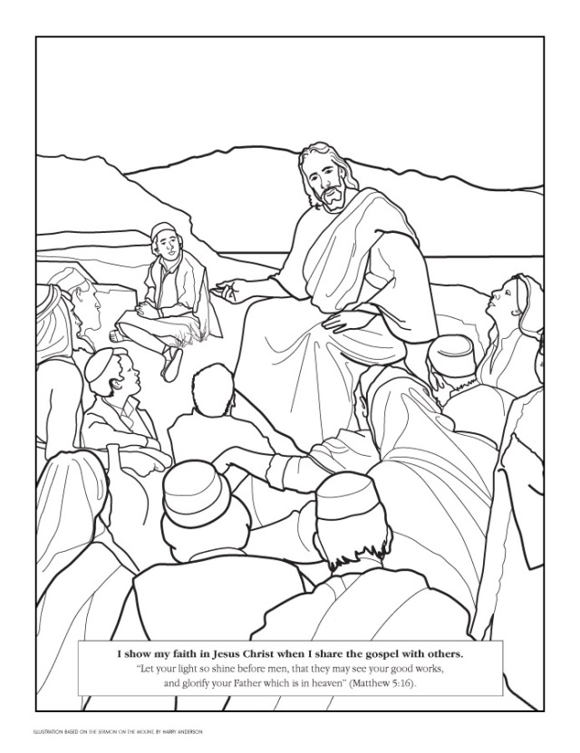 Let your light shine coloring page lds lesson ideas