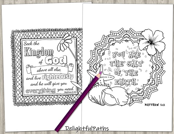 Printable sermon on the mount coloring book for christian