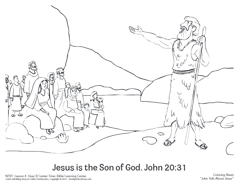 Simple bible coloring pages on sunday school zone