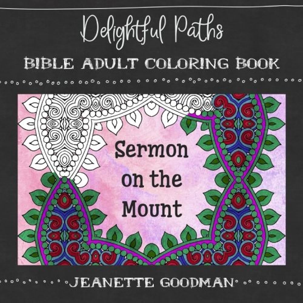 Bible adult coloring book sermon on by goodman jeanette