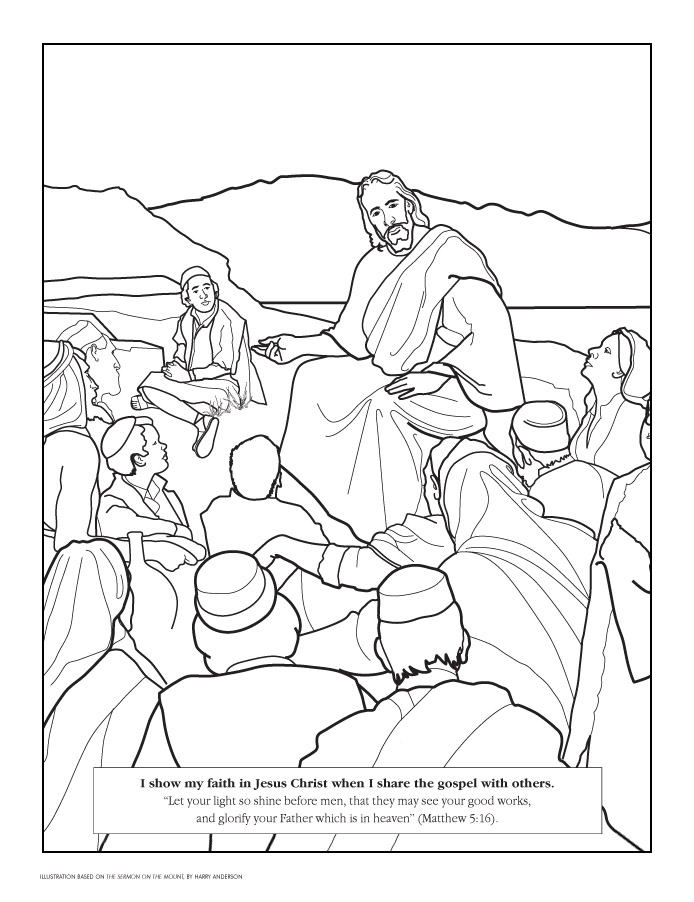 Let your light shine coloring page lds lesson ideas