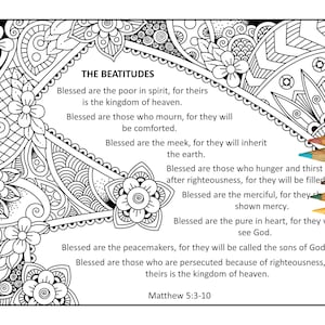 Beatitudes coloring page