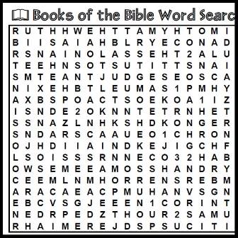 Books of the bible word search