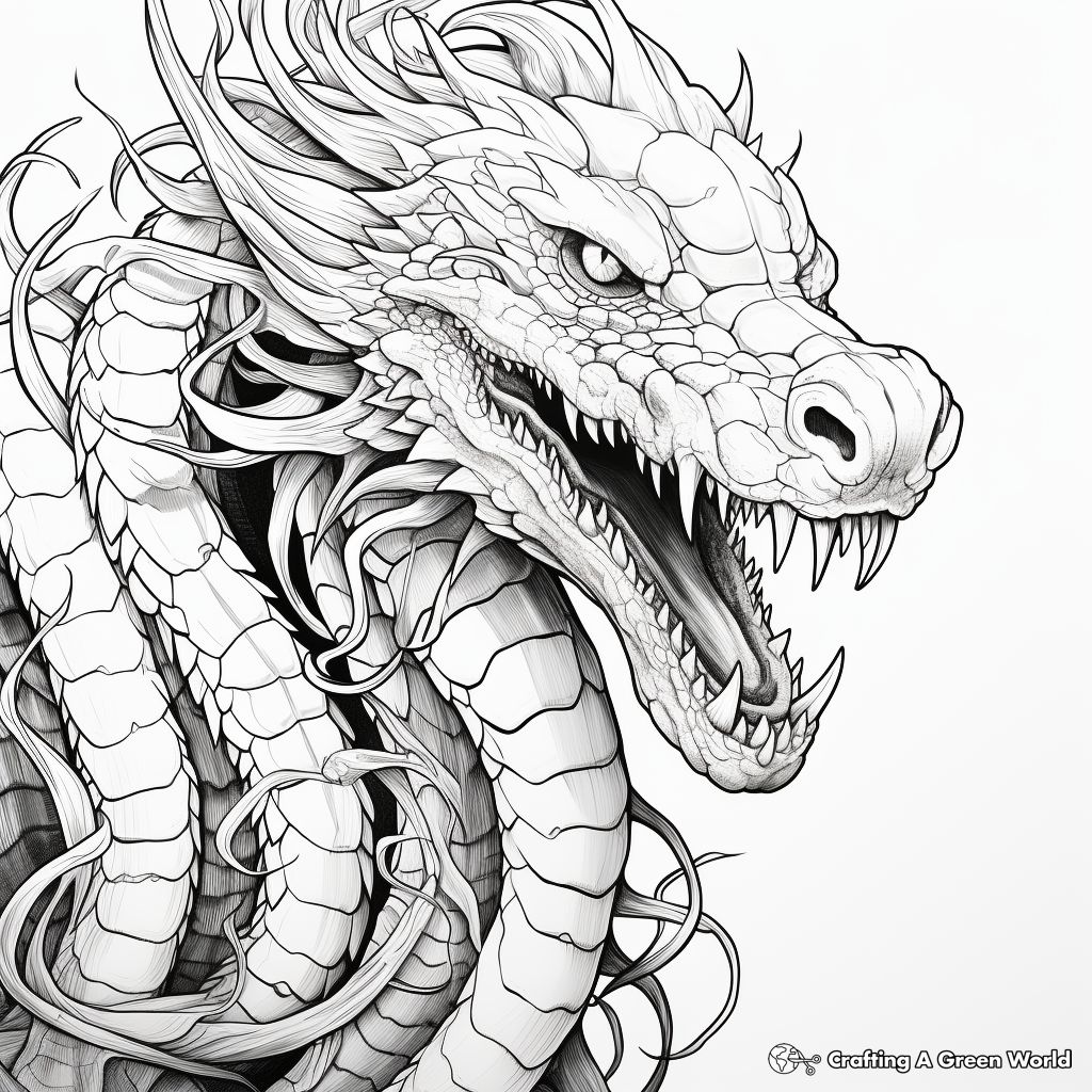 Snake dragon coloring pages