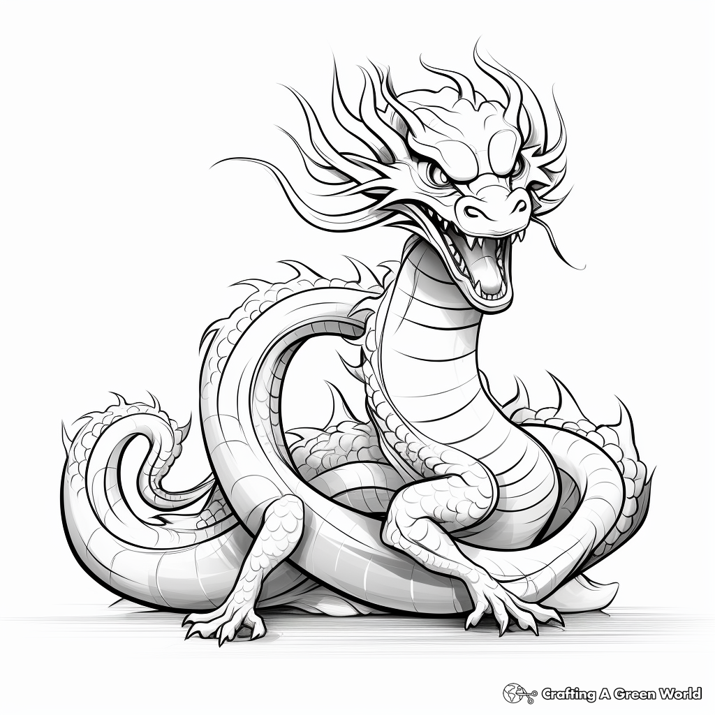 Snake dragon coloring pages