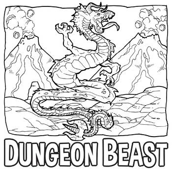 Dragonbeastmonster snake coloring bookpage by scworkspace tpt