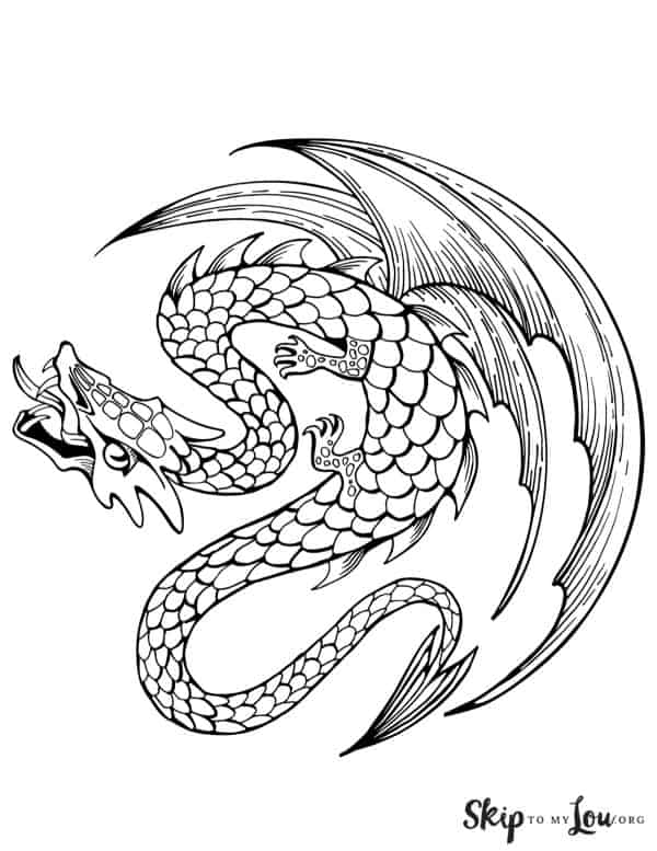 Dragon coloring pages skip to my lou