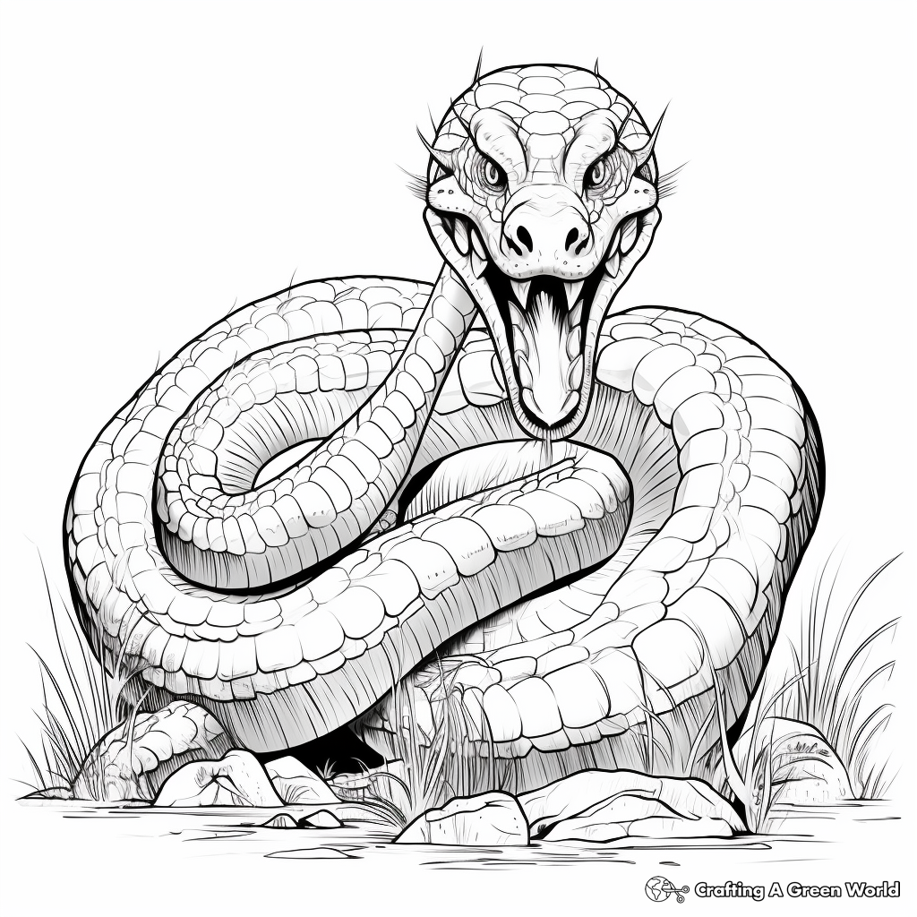 Snake dragon coloring pages