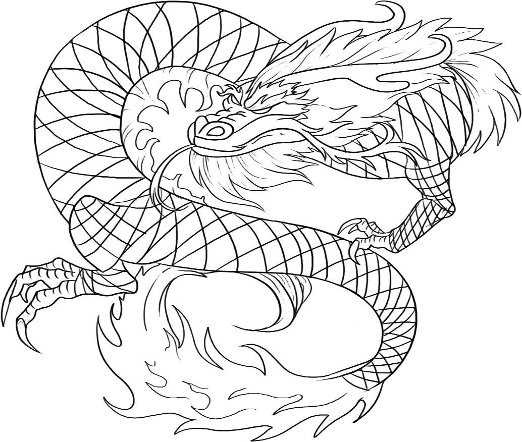 Free printable chinese dragon coloring pages for kids