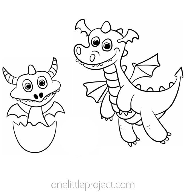 Free dragon coloring pages printable coloring pages of dragons