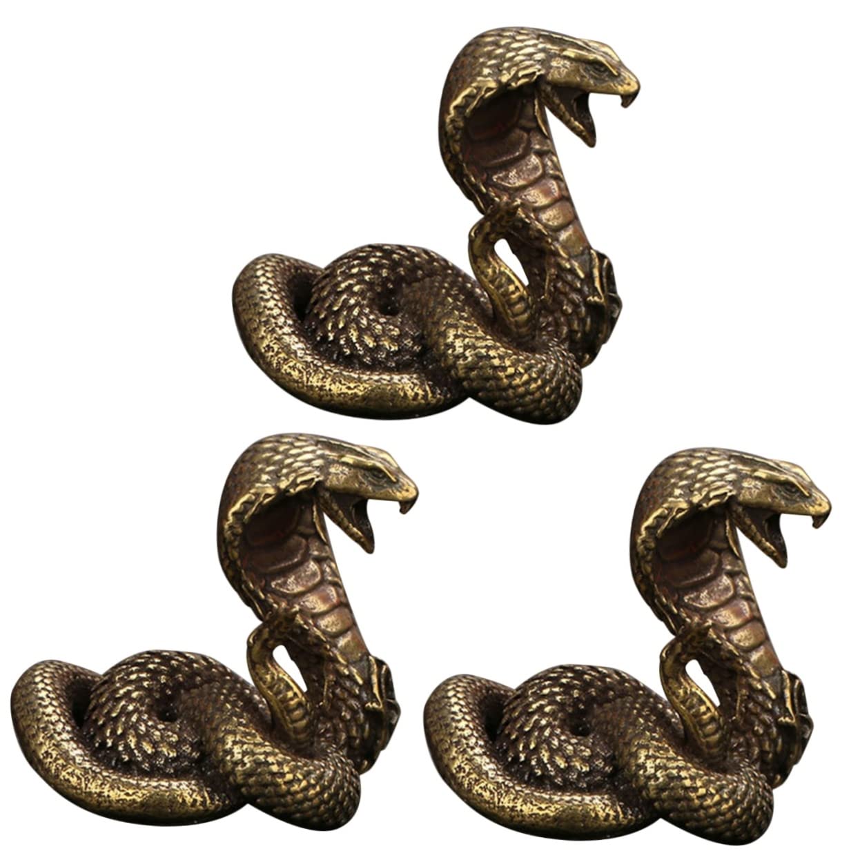 Stobok decoraciãn para el hogar piezas adorno de serpiente del zodiaco cobre puro marrãn claro latãn decoraciãn retro hogar y cocina