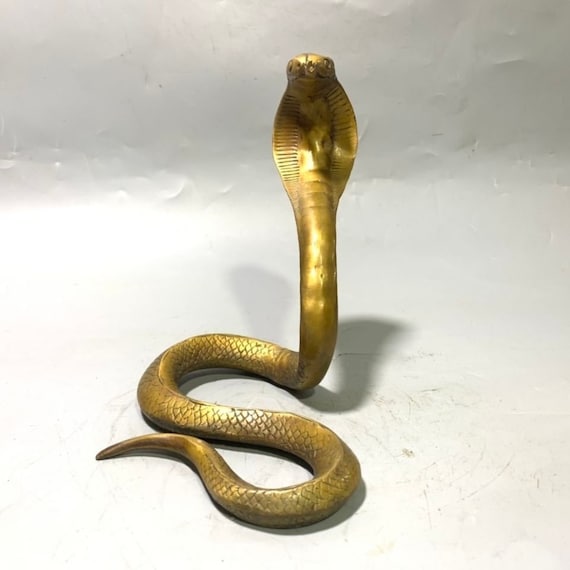 Estatua de cobra de cobre puroserpiente espiritualregalos artesanales de latãn