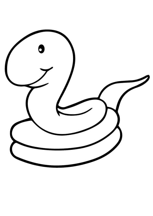 Mother and baby snake coloring page