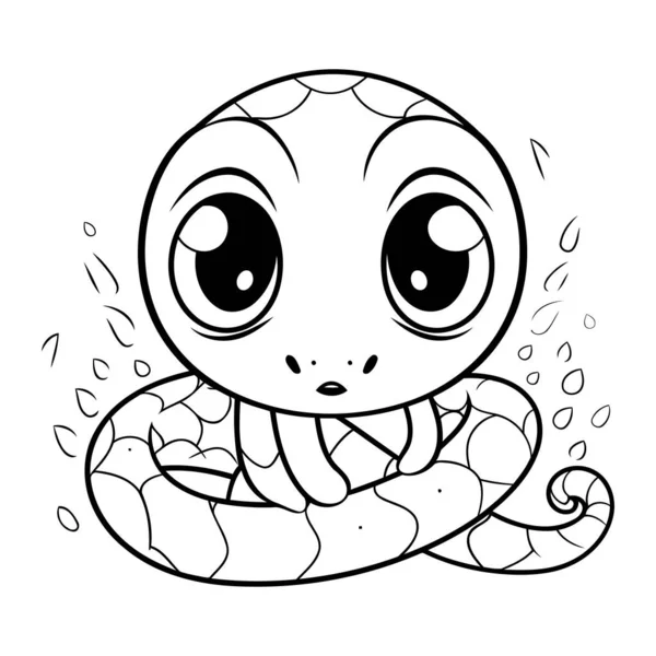 Cute baby snake coloring book children vector illustration stock vector by ibrandify