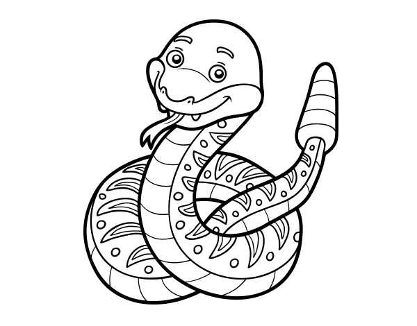 A rattlesnake coloring page